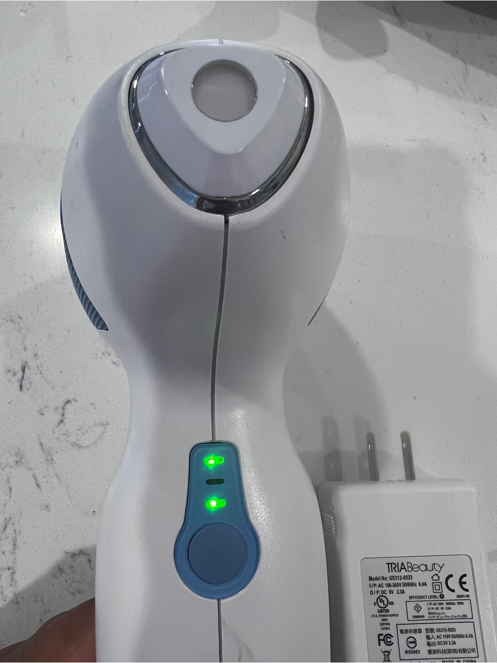 White and Blue Handheld Laser Hair Removal Device - Picture 3 of 4